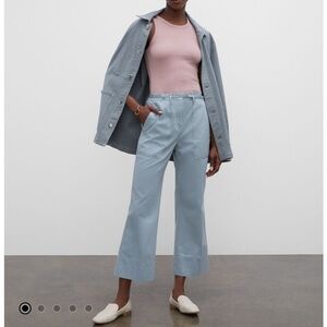 Club Monaco Blue Tea Dyed Bootcut Chinos